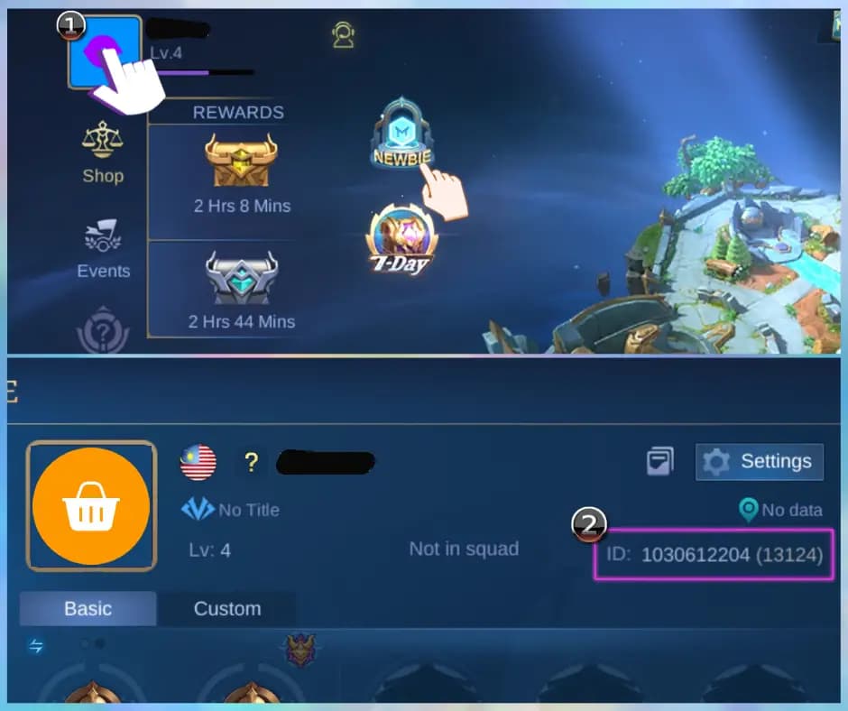 Где найти ID игрока в Mobile Legends